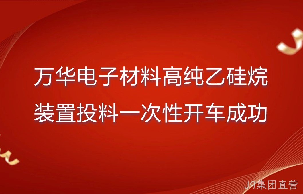 J9集团直营电子材料高纯乙硅烷装置投料一次性开车成功